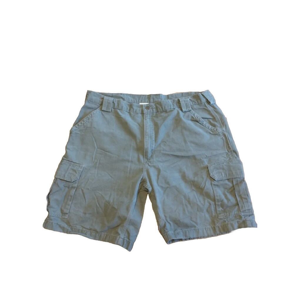 Carhartt Hiking Shorts 42 (Tag 44) Men's Carpenter Work Duck Green Canvas